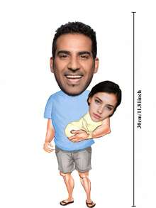 1pc Custom Face Pillow - Personalized Photo Pillow | Unique Gift For Dad, Husband, Or Boyfriend | Minime Pillow Doll In Daddy And Son Style | Perfect For Father's Day, Birthdays, Anniversaries, And Weddings | Fun Custom Pillow For Pet Lovers, Families,Sofa Bed - Upload Pictures to Customize Pillows - View 3