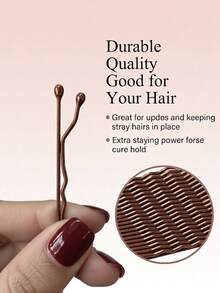 150pcs Metal Hair Clips, Women's Hair Accessories French U-Shaped Hair Clips Set (Black/Brown/Gold/Silver) - Three-mix Set a - View 4