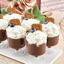 5oz Clear Round Mousse Cups, Mini Dessert Cups, Appetizer Cups, Pudding Cups, Ice Cream Cups, Suitable For Birthday Party, Wedding, Catering, Cocktail Party, Buffet, Graduation Ceremony, Holiday Dinner, Holiday Gathering, And Any Occasion - View 2