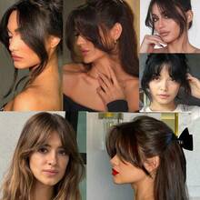 Bangs Wig For Women, Fluffy Lightweight Natural Air Bangs, Diagonal Bangs, Curtain Bangs Hair Piece,Hair Clip,Party - Multicolor - View 1