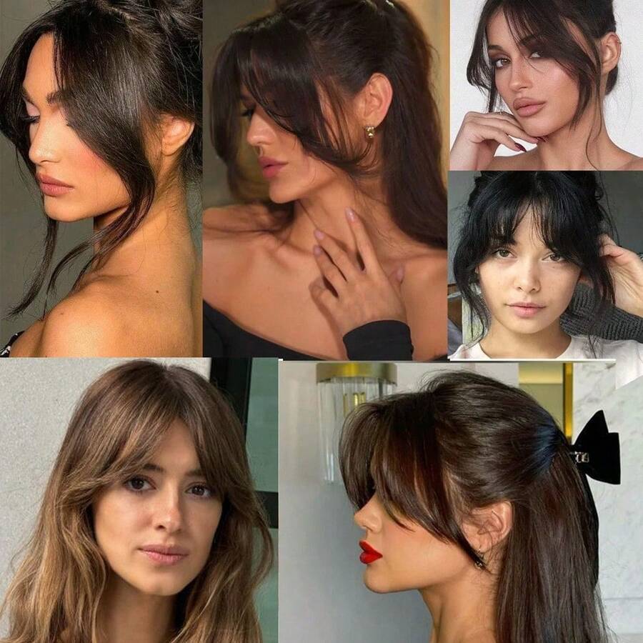 Bangs Wig For Women, Fluffy Lightweight Natural Air Bangs, Diagonal Bangs, Curtain Bangs Hair Piece,Hair Clip,Party - Multicolor - View 1