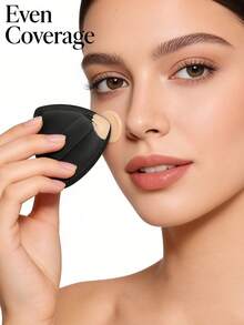 2 pièces Ensemble d'éponges de maquillage triangle noir mat, design à bords précis, texture veloutée sans latex, fonction de mélange uniforme et sans couture, outil de maquillage portable à la mode, convient pour le maquillage quotidien, l'application de fond de teint/correcteur, les voyages, le Ramadan, l'Aïd al-Fitr, Pâques et les cadeaux pour la Fête des Mères - Multicolore - Voir 4
