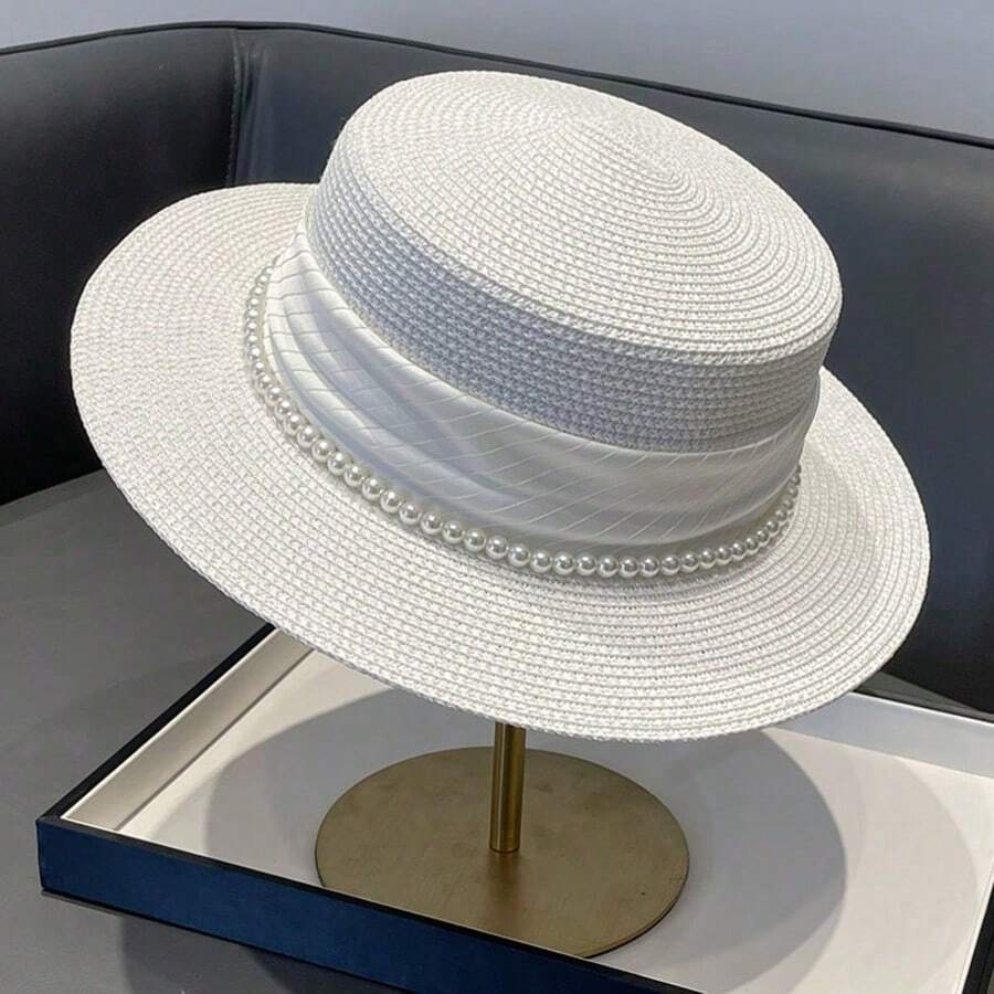Women Straw Hat - White - View 1