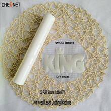 CHEONET 3D 立体压纹热转印乙烯基卷材 - 9.8 英寸 x 5 英尺，1 卷装，熨烫式，适用于 T 恤、包袋和纺织品，耐高温烫金雕刻膜，混色 - 彩色 - 查看 89