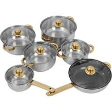18-Piece Stainless Steel Pots & Pans Set, Includes 6 Pots With 6 Lids & 6 Cooking Spatulas, Rustproof & Non-Stick Cookware Kit, Induction Hob Compatible Saucepans With Lids, Durable Kitchen Cooking Set For All Stovetops - View 2