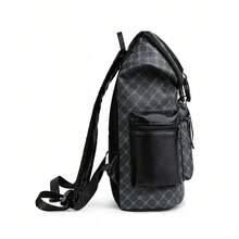 saroxi Rucsac casual pentru bărbați, rucsac la modă cu husă flip-cover, ușor și portabil, potrivit pentru călătorii, camping, drumeții, școală, studenți, tineri, cadou esențial - Negru - Vizualizare 7