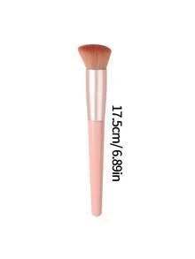 1Pc Soft Slope Makeup Brush For Blush, Contour & Highlighter - Coral Pink - View 9