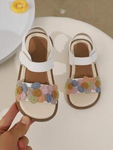 New Princess Shoes, Girls Sandals, Soft Bottom Toddler Shoes, Beaded Versatile Comfortable, For Big Kids & Plus Size - White - View 4