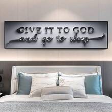 2D/平面单幅作品，将一切交托给上帝，然后安然入睡。简约风格，适用于油画、帆布画、墙面装饰、现代艺术印刷、海报、房间装饰、走廊、书房、卧室墙面装饰（不含画框）。 - 111 - 查看 3