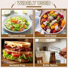 2Pcs Multifunctional Vegetable Peeler With Wooden Handle, 2026 New Stainless Steel Fruit & Veggie Peeler With Bottle Opener, Practical Kitchen Cooking Tool For Pumpkin, Mother's Day Gift - Silver - View 5