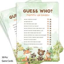 Bộ 10/30 món đồ chơi chủ đề Rừng xanh vui nhộn dành cho bố mẹ mới sinh con, phù hợp cho bé trai hoặc bé gái (Có kèm thẻ dự đoán/thẻ trò chơi) - Nhiều màu - Xem 14