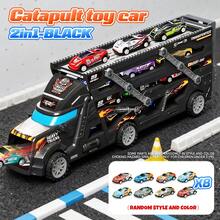UINLE Baby 2-In-1 Children's Ejection Storage Truck Toy Set, Includes 8 Alloy Mini Cars, Ejection Track & Multi-Layer Storage Dual Mode, Portable Design Supports Multi-Scene Play, Supports Multi-Player Racing Competition, Kids Racing Car Toy Set, Birthday/Holiday/Party/Back To School Gift - Multicolor - View 10