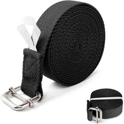 Yoga Strap de 2.5m,Correa de Yoga con Hebillas,Correa de algodón Resistente y Duradera con Hebilla Ajustable para un Soporte ,Antideslizante para Estiramiento,Yoga,Pilates y Fitness General,44466429