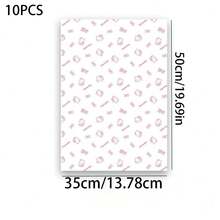 SANRIO 10张装礼品包装纸套装，适用于生日派对收纳、节日装饰、礼品袋、生日派对、花卉装饰、彩色薄纸大包装、节日礼物、生日礼物、派对礼品包装 - 10pcs - 查看 10