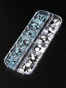 FULL BEAUTY Bộ 12 phụ kiện trang trí móng tay chủ đề đại dương, vỏ sò cầu vồng 3D bằng nhựa, đuôi nàng tiên cá, cá heo xanh, vỏ sò, ngọc trai, cây dừa, phụ kiện móng tay chủ đề đại dương mùa hè. - Nhiều màu - Xem 8