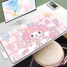 SANRIO 1pc Cute Mouse Pad - Large Kawaii-Style Pink Desk Mat Featuring , And ; A Large Mouse Pad Suitable For Laptops, Gaming, And Office Use - 1 - View 46