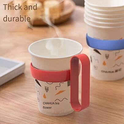 3pcs Minimalist Portable Plastic Cup Holder, Thickened For Home/Office/Bathroom Use (Cup Not Included)