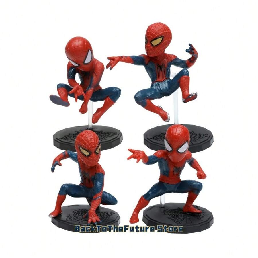 4pcs 6-8cm Superhero Anime Collectible Mini Model Figures, Gift - MVL - View 1