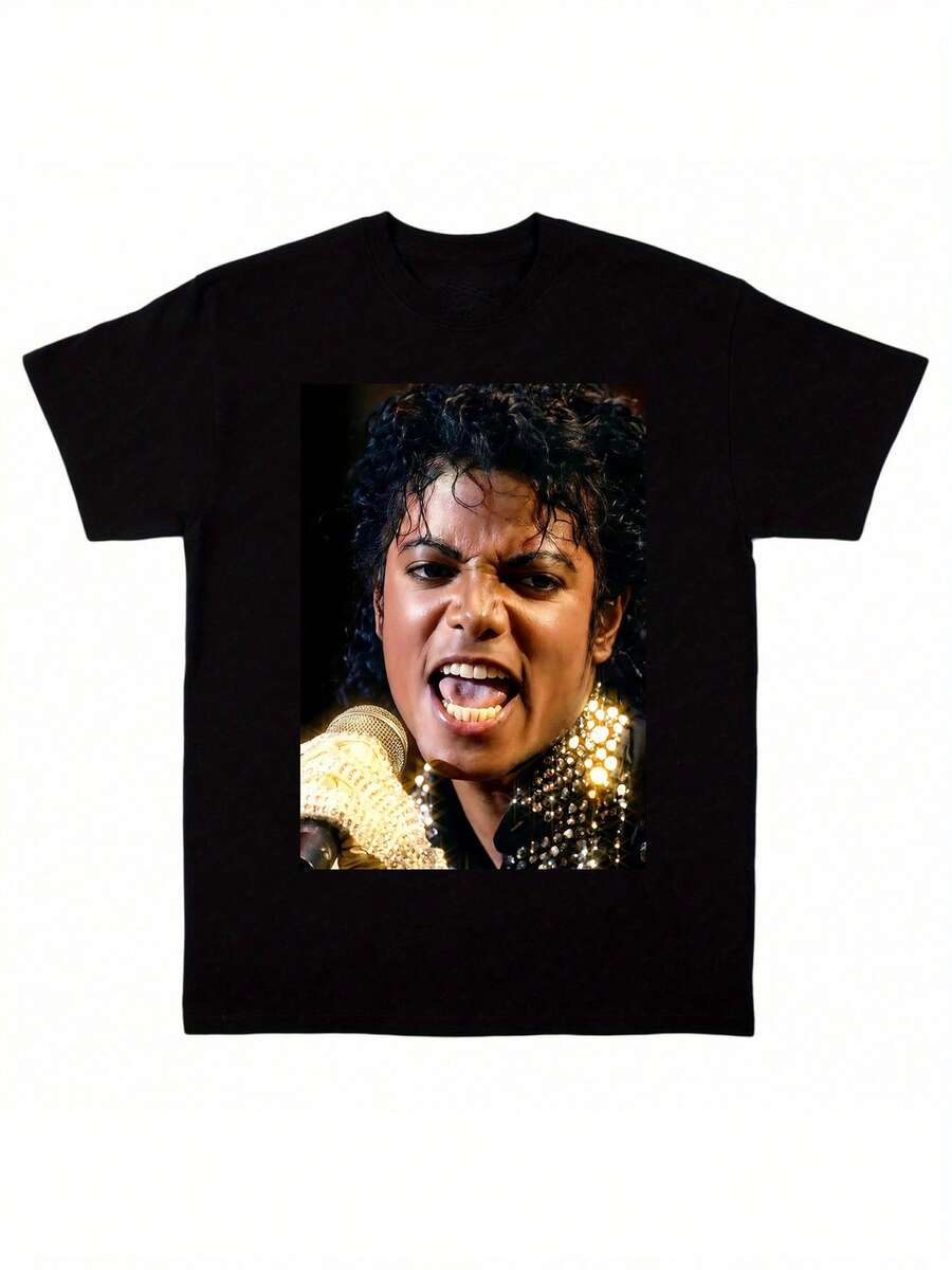 2026 Classic Michael Jacksons King Of Pop Rip Rap Style T Shirt Black Crew Slogan Bodybuilding Top Boyfriend Style Casual Wear Suitable For AllSeasons Graphic Tee Men Playera De Hombre T-Shirts For Men,Jackson Glove Graphic T-Shirt,Men's And Women's Sports Leisure Tee,Y2k Summer Vacation Clothes, T Shirts For Men's And Women's Graphic Tee Lightweight Breathable 100%Cotton T Shirt - Regular Fit Round Neck Casual Casual Attire - , Casual Shortsleeved Round Neck Summer Tops, Mediumstretch Fabric, Comfortable Fit For All Seasons, Tshirt With Unique Pattern , Relaxed Fit, Free Shipping - 黑色10 - 查看 1