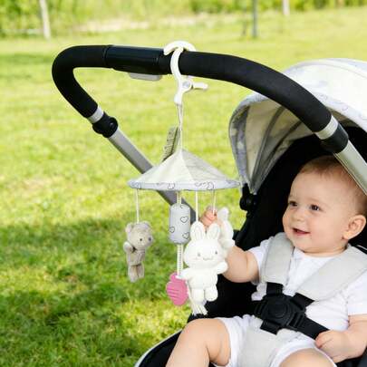 Baby Stroller Hanging Decorations - Includes Assorted Items Such As Toys, Wind Chimes, Umbrellas (Random Assortment Of Accessories And Colors)