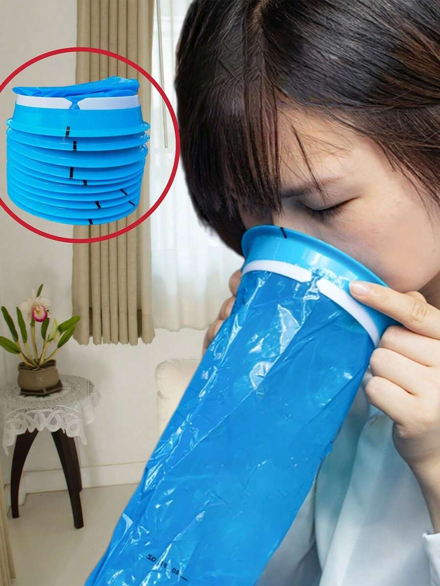 10/5 piezas Bolsas para vómitos, Bolsas para mareos, Bolsas para vómitos portátiles para automóvil, Adecuadas para jardín de infantes, hospital, escuela, desechables