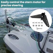 Triángulo de dirección de motor de arrastre para kayak Newport NK-180S kit de dirección de aluminio recubierto de poo negro para motor marino y kayak - como en la foto - Ver 5