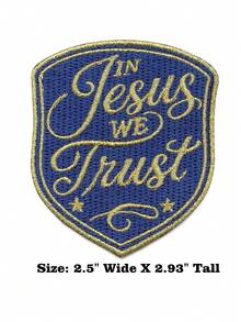 1 miếng vá thêu hình "Lòng tốt của Chúa" (1PC) chủ đề nhạc phúc âm tôn giáo, có thể ủi lên quần áo. - Nhiều màu - Xem 12