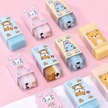 Bộ 24/36 cục tẩy hình động vật hoạt hình, được thiết kế để tẩy sạch và hiệu quả các vết mực viết. Chúng tạo ra rất ít bụi và không để lại vết bẩn trên tay hoặc làm hỏng giấy. Được đóng gói trong hộp riêng trong suốt, bảo vệ hiệu quả khỏi bụi và độ ẩm. Nhỏ gọn và nhẹ, dễ mang theo; có thể cất trong hộp bút mà không chiếm nhiều diện tích. Thích hợp cho bút chì học sinh. - Nhiều màu - Xem 4