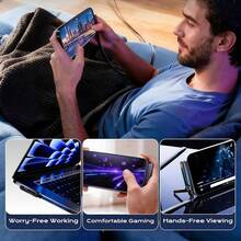 240W Type-C 转 Type-C 快充折叠手机支架，360° 旋转，1 米 USB-C 数据充电线，赠品 - 灰色 - 查看 9