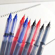10 pièces Stylos-gel à encre liquide noire avec pointe fine - A - Voir 3