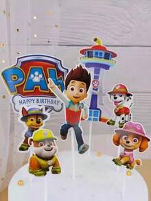 7/13/14/17/21/24pcs Paw Patrol Cake Toppers, Suitable For Parties, Birthdays, Celebrations, Mother's Day And Other Occasions - Cartoon - View 8