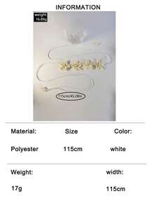 imoli 1 chiếc dây đeo eo/dây đeo thân dệt thủ công kiểu Bohemian bằng dây nhựa polyester, quà tặng trang sức phù hợp cho phụ nữ mùa hè, kỳ nghỉ biển. - 32393-wac-white-EP - Xem 9