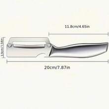 1/2 chiếc dụng cụ gọt vỏ bằng thép không gỉ dày, dụng cụ gọt vỏ khoai tây nhà bếp, dụng cụ gọt vỏ trái cây đa năng, (Màu bạc) - Bạc - Xem 2