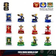 FIFA [Chính thức được ủy quyền] Bộ sưu tập tượng linh vật World Cup 2026 (Cây phong Canada, Zayu Mexico, Clutch Mỹ, cao 6cm/2.36inch, 3 chiếc/bộ) Đồ chơi búp bê bóng đá sưu tầm, quà lưu niệm cho người hâm mộ 6QCA - Hình 26FWC-Mscot (6QCA) - Xem 7