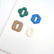 1 pieza/4 piezas Molde de arcilla suave 3D geométrico versátil a juego doble, para grabado y corte precisos en manualidades hechas a mano - Blanco - Ver 9