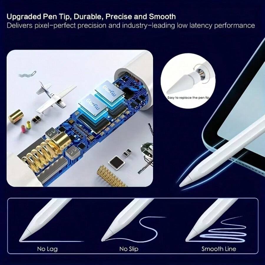 IOS And Android Phones/Tablets – This Universal Capacitive Stylus Is A Rechargeable Writing Tool With Smooth Writing Characteristics. Ideal For Digital Drawing, It Offers High Sensitivity, Fast Charging, And Long Battery Life. Perfect For Painting, Gaming, And Editing.