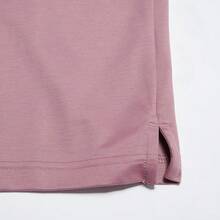 Adidas Áo Polo nam tay ngắn thoải mái, in logo, kiểu dáng thường ngày, JD5218 - màu tím xám - Xem 4