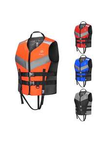 Adult Swimming Vest; Adult Surfing Buoyancy Suit; Portable Kayak And Fishing Life Jacket, No Inflation Required - Multicolor - View 4