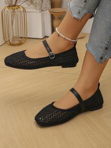 Black Mesh - Black Openwork Mesh