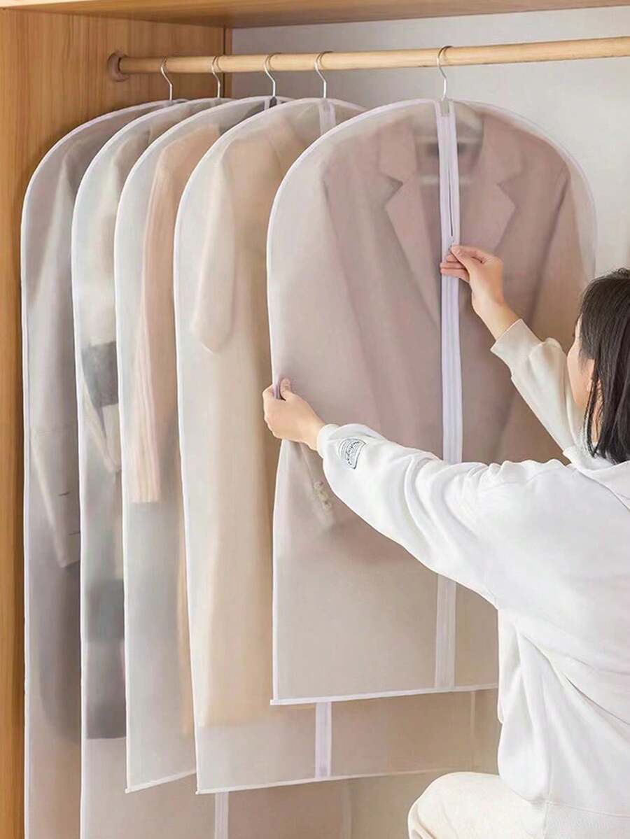 10/5/1 túi đựng quần áo trong suốt, 4 kích cỡ, túi đựng vest có khóa kéo, túi bọc váy, túi bảo quản quần áo trong suốt - Bảo vệ và sắp xếp tủ quần áo của bạn - Nhiều màu - Xem 1