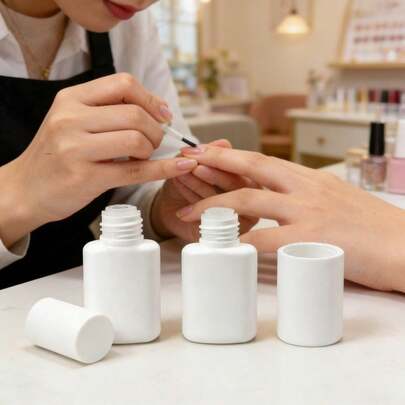 3 pezzi di bottiglie vuote per smalto con pennello, contenitori di ricarica per colla per ciglie, contenitori cosmetici a prova di perdite per manicure e ciglie