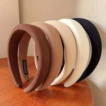 Women's Wide Elastic Headband, Soft Fabric Decorative Headband, Neutral Colors, Non-Slip Design, Suitable For Daily Wear, Work Or Casual Outfits Travel Accessories - Multicolor - View 6