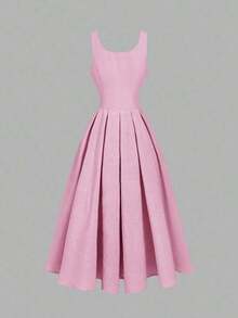 Women Midi Dresses - 淡粉紅色 - 查看 2