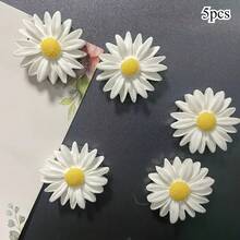 5个/10个/15个装白色雏菊树脂花冰箱贴，花卉冰箱贴，冰箱和家居装饰装饰磁贴 - 白色 - 查看 9