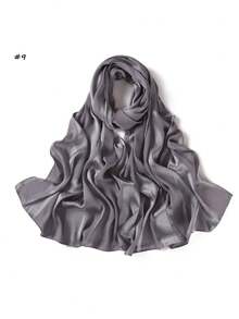 1件装 缎面仿丝光滑豹纹提花条纹长围巾/披肩 女士 - 彩色 - 查看 16