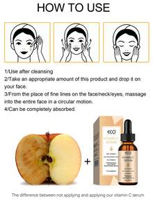 ECO FINEST 维生素C面部精华液 - 玻尿酸、视黄醇和维生素E - 抗衰老亮肤精华 - 经典纯维生素C精华液，淡化面部色斑，维生素C精华液，女士面部精华液 - 無色 - 查看 10