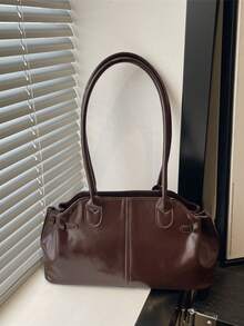 2026 New Women's Minimalist High-End Soft Tote Bag Large Capacity Versatile Shoulder Bag For Work Office Commute Daily Shopping,New Graduates, Office Workers, Suitable For Office, University, Work, Business, Commuting, Outdoor, Travel, Hiking - 彩色 - 查看 4