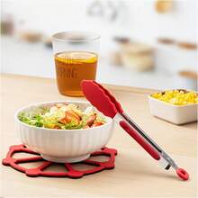 Bộ 2 kẹp gắp thức ăn bằng silicon chịu nhiệt - Chống dính, thép không gỉ 201 với đầu silicon - Hoàn hảo cho nấu nướng, nướng thịt, cắm trại và dã ngoại - Dụng cụ nhà bếp và phụ kiện nấu nướng thiết yếu - Nhiều màu - Xem 3