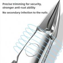 1pc White Professional Multi-Function Nail Clipper, Suitable For Ingrown Toenails, Thick/Hard Toenails, Classic Style - White - View 7