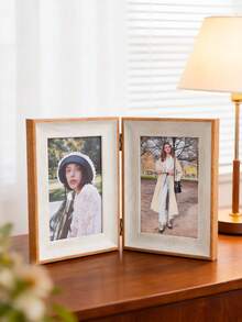 Khung ảnh gấp 1 chiếc, vừa 2 ảnh kích thước 4x6 inch, khung ảnh gập cổ điển sáng tạo, thích hợp làm quà tặng ngày lễ hoặc sinh nhật cho bạn bè và gia đình. - Nhiều màu - Xem 12
